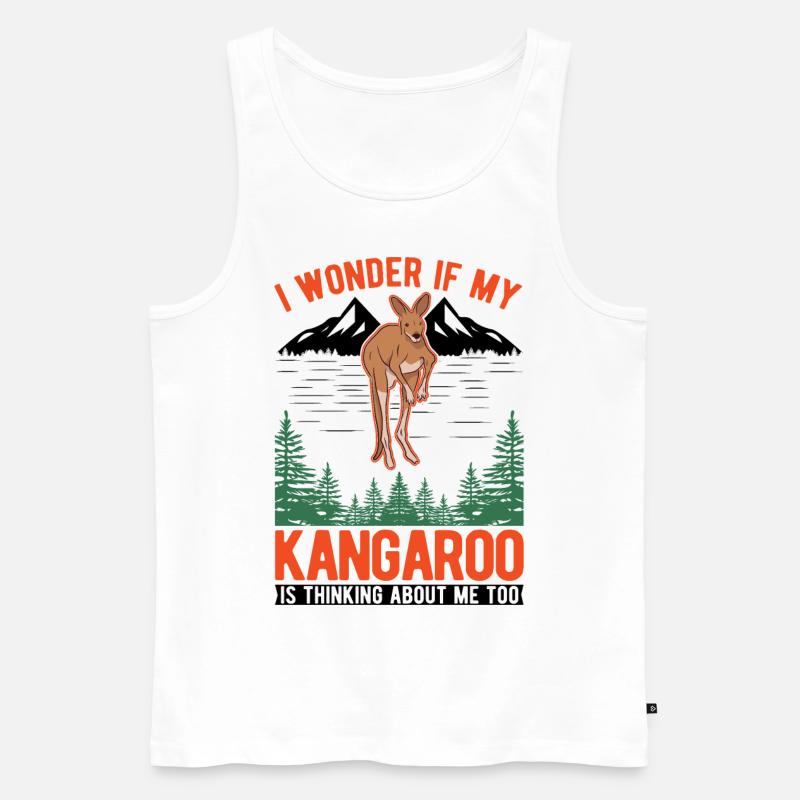 Australisches Känguru Australien Kangaroo - Männer Premium Bio Tank Top - Weiß