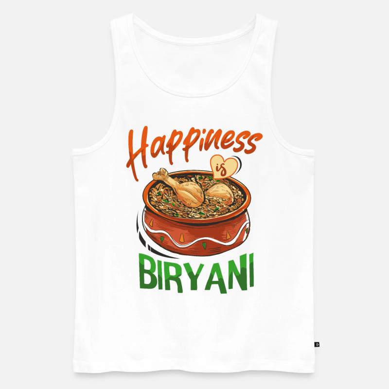 Indisches Essen, Feinschmecker, Biryani-liebhaber, - Männer Premium Bio Tank Top - Weiß
