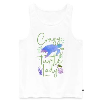 Sea Turtle Tortoise Watercolor - Men's Premium Organic Tank Top - white - Front - Michal (187cm)