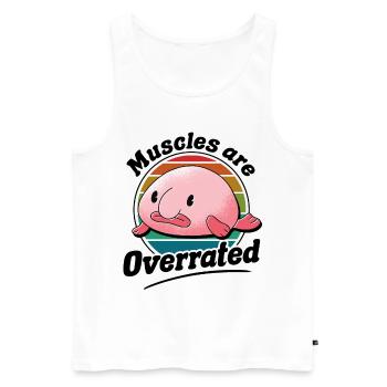 Meeresbiologe Tiefseefisch Blobfisch Ozean - Männer Premium Bio Tank Top - Weiß - Vorne - AI Model Male 178 light (178cm)