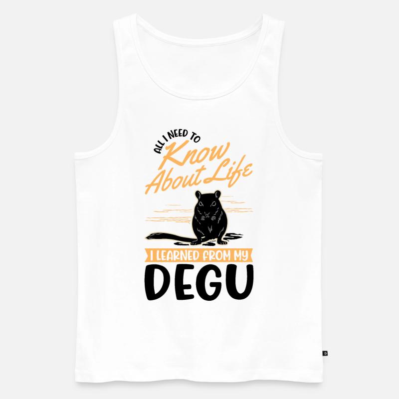 Degu Besitzer Strauchratte Walddegu - Männer Premium Bio Tank Top - Weiß
