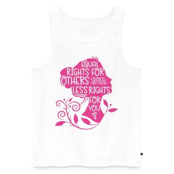Feminist Equal Rights For Others - Männer Premium Bio Tank Top - Weiß - Vorne - AI Model Male 178 light (178cm)