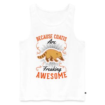 Coati Gift Proboscis Bear Coati - Men's Premium Organic Tank Top - white - Front - AI Model Male 178 light (178cm)