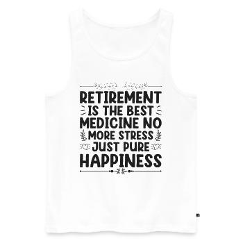 Grand-mère retraitée Pension Infirmière infirmière en soins infirmiers - Débardeur bio Premium Homme - blanc - Devant - Michal (187cm)