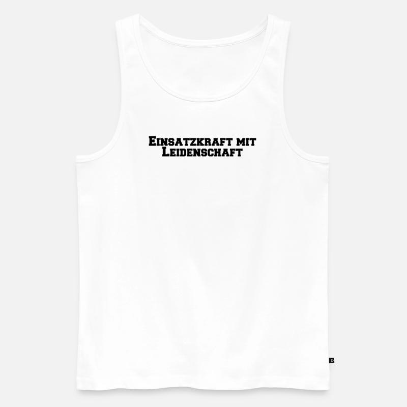 Feuerwehr - Einsatzkraft mit Leidenschaft - Männer Premium Bio Tank Top - Weiß