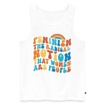 Feminist Feminism The Radical - Men's Premium Organic Tank Top - white - Front - Michal (187cm)