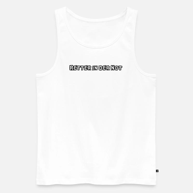 Feuerwehr - Retter in der Not - Männer Premium Bio Tank Top - Weiß