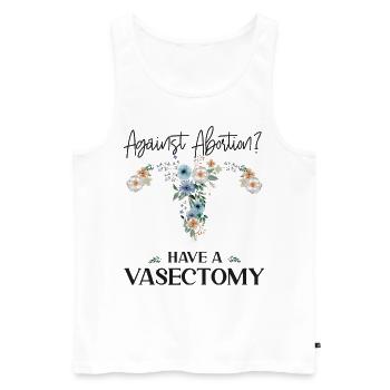 Feminist Flower Floral Against - Männer Premium Bio Tank Top - Weiß - Vorne - Michal (187cm)