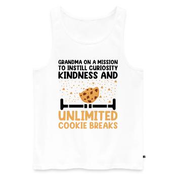 Retired Grandma Pensioner Pension Teacher Teach Re - Men's Premium Organic Tank Top - white - Front - Michal (187cm)