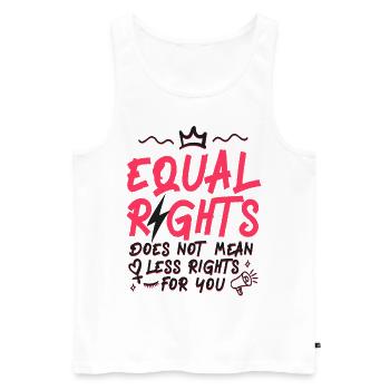 Feminist Equal Rights For Others - Männer Premium Bio Tank Top - Weiß - Vorne - AI Model Male 178 light (178cm)