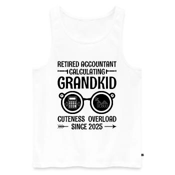 Pensionierte Oma Rentner Pension Buchhalter Bank - Männer Premium Bio Tank Top - Weiß - Vorne - Michal (187cm)