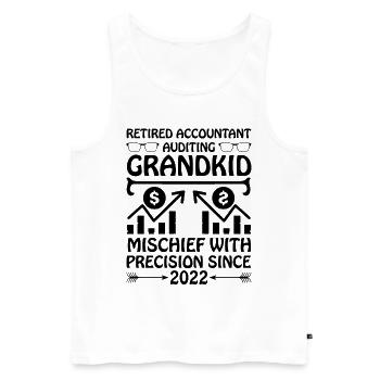 Pensionierte Oma Rentner Pension Buchhalter Bank - Männer Premium Bio Tank Top - Weiß - Vorne - Michal (187cm)
