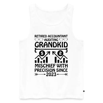 Pensionierte Oma Rentner Pension Buchhalter Bank - Männer Premium Bio Tank Top - Weiß - Vorne - Michal (187cm)
