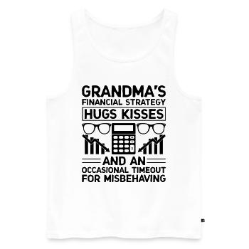 Pensionierte Oma Rentner Pension Buchhalter Bank - Männer Premium Bio Tank Top - Weiß - Vorne - Michal (187cm)