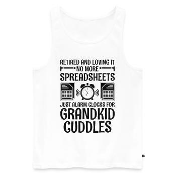 Pensionierte Oma Rentner Pension Buchhalter Bank - Männer Premium Bio Tank Top - Weiß - Vorne - Michal (187cm)