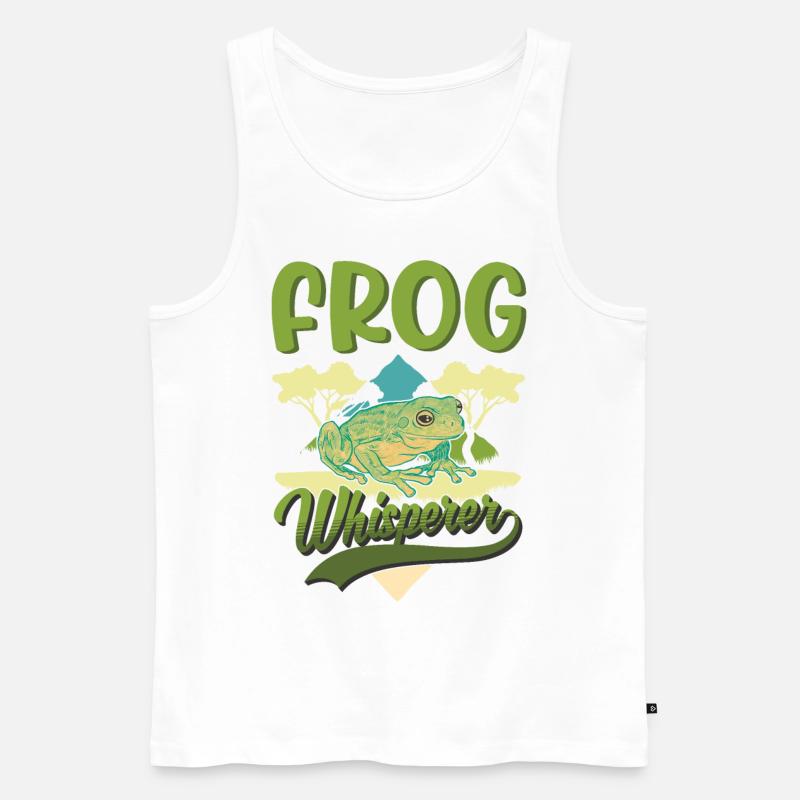 Frog Whisperer Gift Tree Frog - Men's Premium Organic Tank Top - white