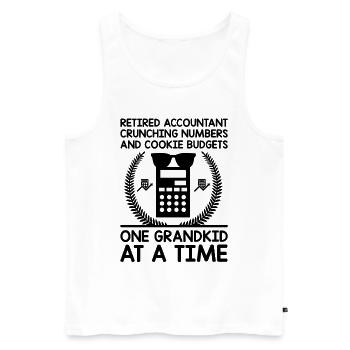 Pensionierte Oma Rentner Pension Buchhalter Bank - Männer Premium Bio Tank Top - Weiß - Vorne - Michal (187cm)