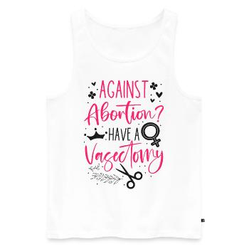 Feminist Against Abortion? Have A - Männer Premium Bio Tank Top - Weiß - Vorne - Michal (187cm)