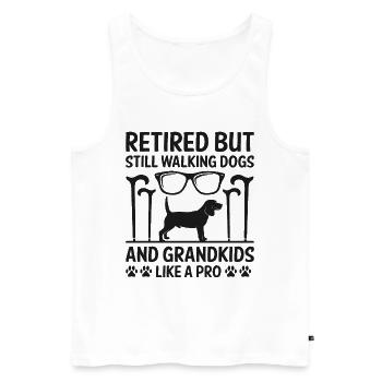 Hundeliebhaber Rentner Oma Rentner Hundebesitzer Hund Hund - Männer Premium Bio Tank Top - Weiß - Vorne - Michal (187cm)