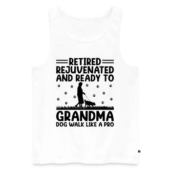 Hundeliebhaber Rentner Oma Rentner Hundebesitzer Hund Hund - Männer Premium Bio Tank Top - Weiß - Vorne - Michal (187cm)