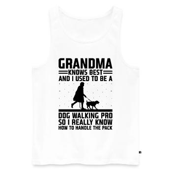 Hundeliebhaber Rentner Oma Rentner Hundebesitzer Hund Hund - Männer Premium Bio Tank Top - Weiß - Vorne - Michal (187cm)