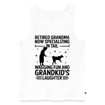 Hundeliebhaber Rentner Oma Rentner Hundebesitzer Hund Hund - Männer Premium Bio Tank Top - Weiß - Vorne - Michal (187cm)
