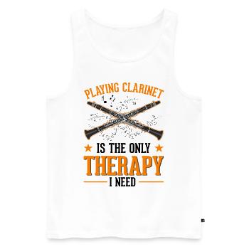 Clarinettiste Thérapie Clarinettiste - Débardeur bio Premium Homme - blanc - Devant - Michal (187cm)