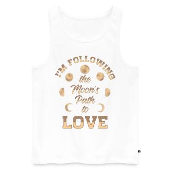 Astronomie Astronom Mondphase Romantik Sterne - Männer Premium Bio Tank Top - Weiß - Vorne - Michal (187cm)