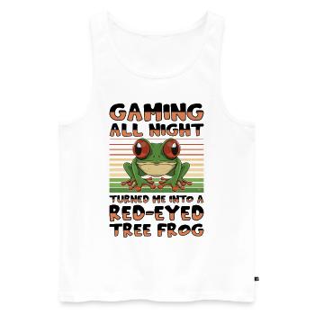 Besitzer Eines Amphibienliebhabers Mit Einem - Männer Premium Bio Tank Top - Weiß - Vorne - Michal (187cm)
