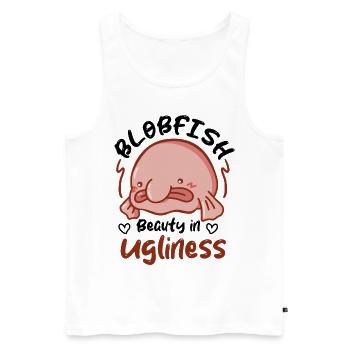 Meeresbiologe Tiefseefisch Blobfisch Ozean - Männer Premium Bio Tank Top - Weiß - Vorne - AI Model Male 178 light (178cm)