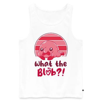 Meeresbiologe Tiefseefisch Blobfisch Ozean - Männer Premium Bio Tank Top - Weiß - Vorne - AI Model Male 178 light (178cm)