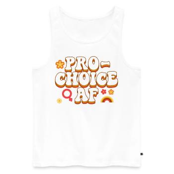 Feminist Pro-Choice Af - Men's Premium Organic Tank Top - white - Front - Michal (187cm)