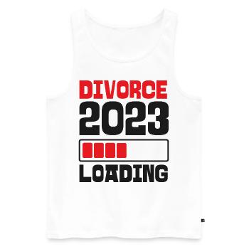 Happy Divorce Party Divorce 2023 - Männer Premium Bio Tank Top - Weiß - Vorne - Michal (187cm)