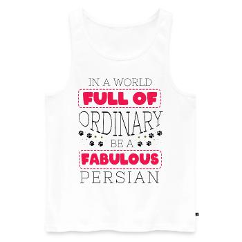 Chat persan Chat Amoureux Propriétaire de chat Persan Longhair C - Débardeur bio Premium Homme - blanc - Devant - Michal (187cm)