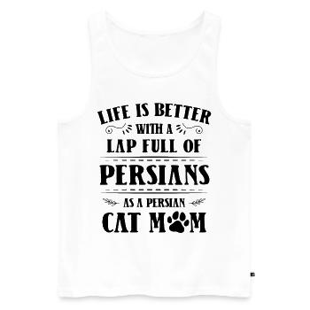 Chat persan Chat Amoureux Propriétaire de chat Persan Longhair C - Débardeur bio Premium Homme - blanc - Devant - Michal (187cm)