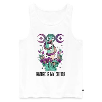 Magical Halloween design for witch lovers - Men's Premium Organic Tank Top - white - Front - Michal (187cm)