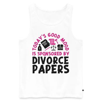 Happy Divorce Party Today's Good - Männer Premium Bio Tank Top - Weiß - Vorne - Michal (187cm)