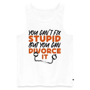 Happy Divorce Party You Can't Fix - Männer Premium Bio Tank Top - Weiß - Vorne - Michal (187cm)