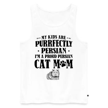 Perserkatze Katzenliebhaber Katzenbesitzer Persisch Langhaar C - Männer Premium Bio Tank Top - Weiß - Vorne - Michal (187cm)