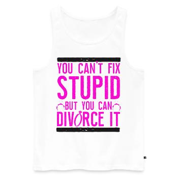 Happy Divorce Party You Can't Fix - Männer Premium Bio Tank Top - Weiß - Vorne - Michal (187cm)