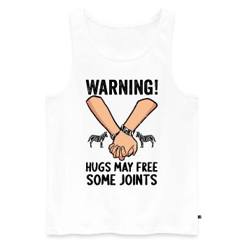 Zebra Stripes EDS Awareness Ribbon Ehler Danlos - Männer Premium Bio Tank Top - Weiß - Vorne - Michal (187cm)