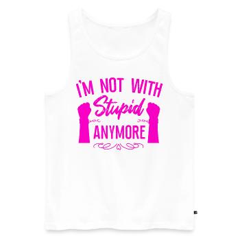 Happy Divorce Party I'm Not With - Men's Premium Organic Tank Top - white - Front - Michal (187cm)