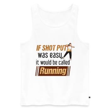 Athletics, Athletics, Throwing athletes, - Men's Premium Organic Tank Top - white - Front - Michal (187cm)