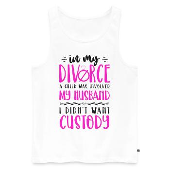 Happy Divorce Party In My Divorce - Men's Premium Organic Tank Top - white - Front - Michal (187cm)