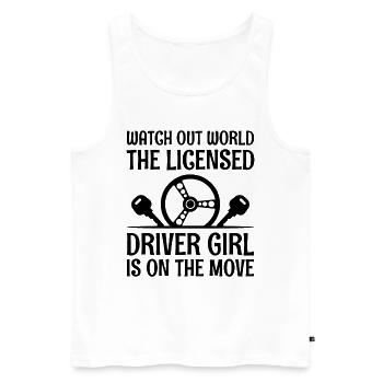 Driving License Passed New Driver Permit Driving S - Men's Premium Organic Tank Top - white - Front - Michal (187cm)