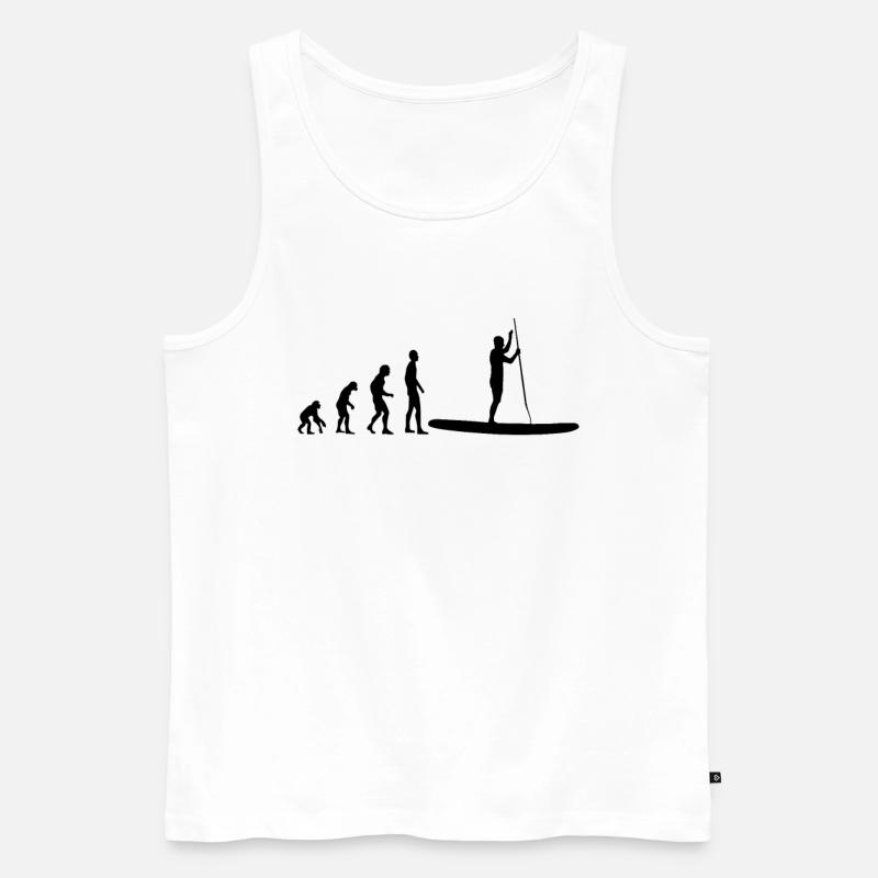Stand Up Paddle Evolution - Männer Premium Bio Tank Top - Weiß