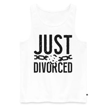 Happy Divorce Party Just Divorced - Men's Premium Organic Tank Top - white - Front - Michal (187cm)