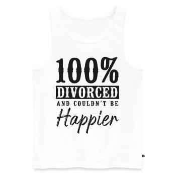 Happy Divorce Party 100% Divorced - Men's Premium Organic Tank Top - white - Front - Michal (187cm)