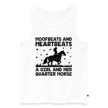 American Quarter Horse Equestrian Horse Lover Hors - Männer Premium Bio Tank Top - Weiß - Vorne - Michal (187cm)