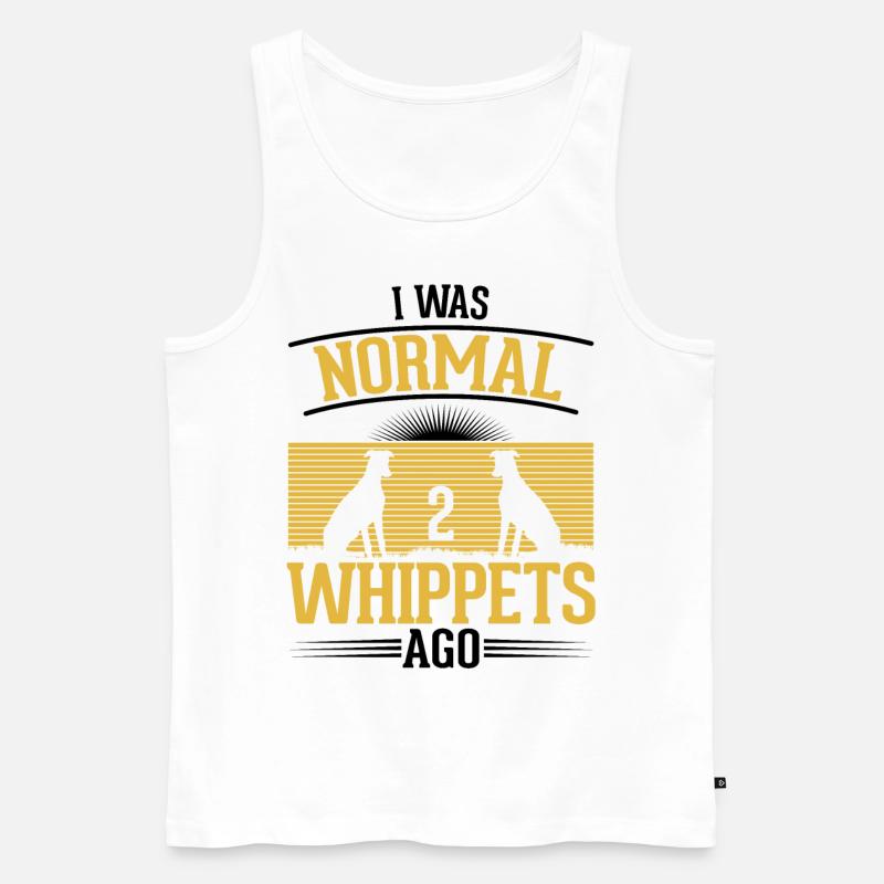 Whippet Hund Windhund Sighthound - Männer Premium Bio Tank Top - Weiß
